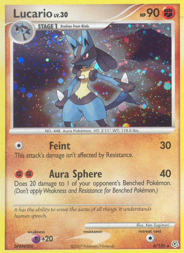 Lucario (6/130) [Diamond & Pearl: Base Set] | Pegasus Games WI