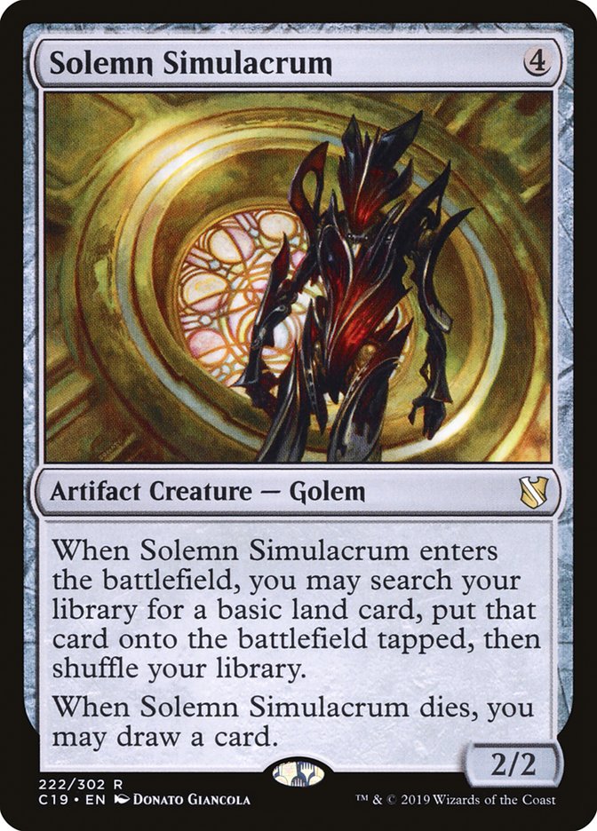 Solemn Simulacrum [Commander 2019] | Pegasus Games WI