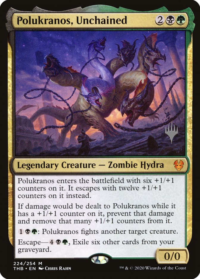 Polukranos, Unchained (Promo Pack) [Theros Beyond Death Promos] | Pegasus Games WI