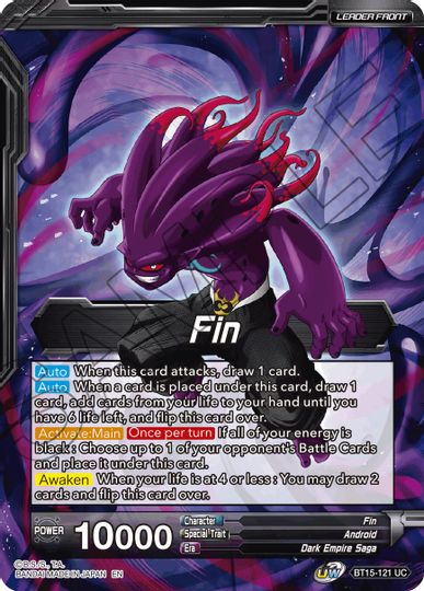 Fin // Fin, Apocalyptic Absorption (BT15-121) [Saiyan Showdown Prerelease Promos] | Pegasus Games WI