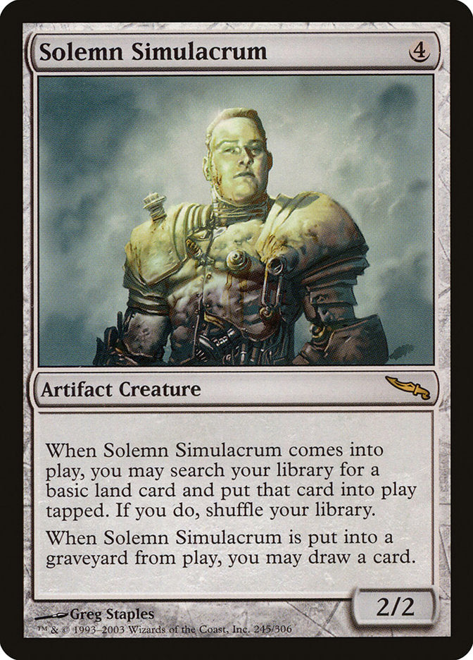 Solemn Simulacrum [Mirrodin] | Pegasus Games WI