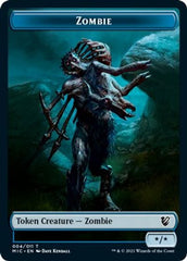 Zombie (005) // Zombie (004) Double-Sided Token [Innistrad: Midnight Hunt Commander Tokens] | Pegasus Games WI