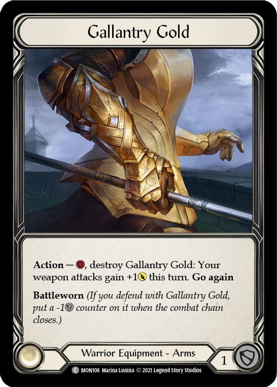 Gallantry Gold (Cold Foil) [MON108-CF] 1st Edition Cold Foil | Pegasus Games WI