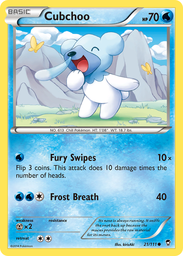 Cubchoo (21/111) [XY: Furious Fists] | Pegasus Games WI