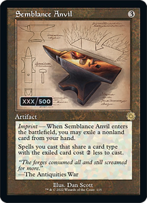 Semblance Anvil (Retro Schematic) (Serialized) [The Brothers' War Retro Artifacts] | Pegasus Games WI