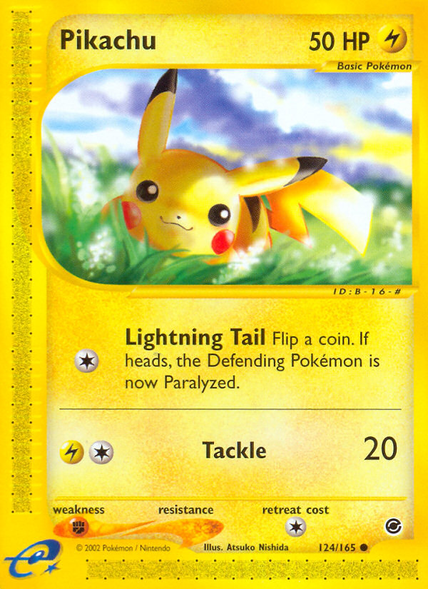 Pikachu (124/165) [Expedition: Base Set] | Pegasus Games WI