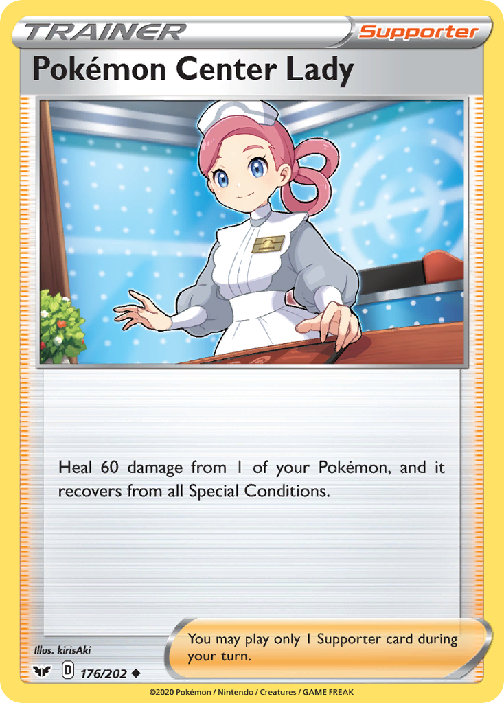 Pokemon Center Lady (176/202) [Sword & Shield: Base Set] | Pegasus Games WI