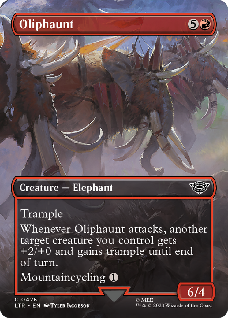 Oliphaunt (Borderless Alternate Art) [The Lord of the Rings: Tales of Middle-Earth] | Pegasus Games WI