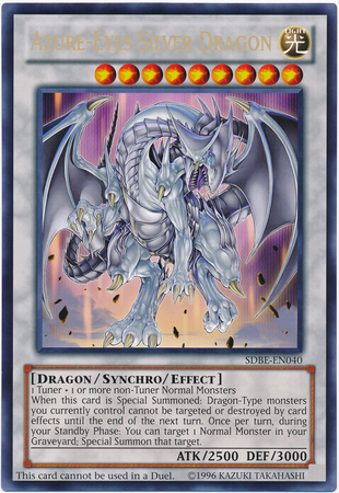 Azure-Eyes Silver Dragon (Oversized) (Silver Dragon) [SDBE-EN040] Promo | Pegasus Games WI