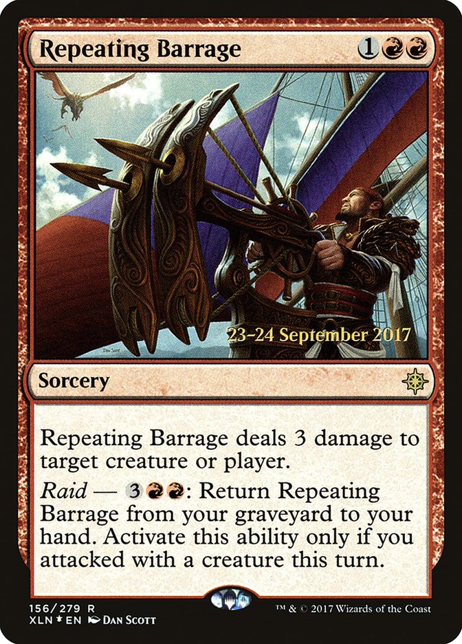 Repeating Barrage [Ixalan Prerelease Promos] | Pegasus Games WI