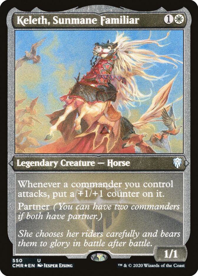 Keleth, Sunmane Familiar (Etched) [Commander Legends] | Pegasus Games WI