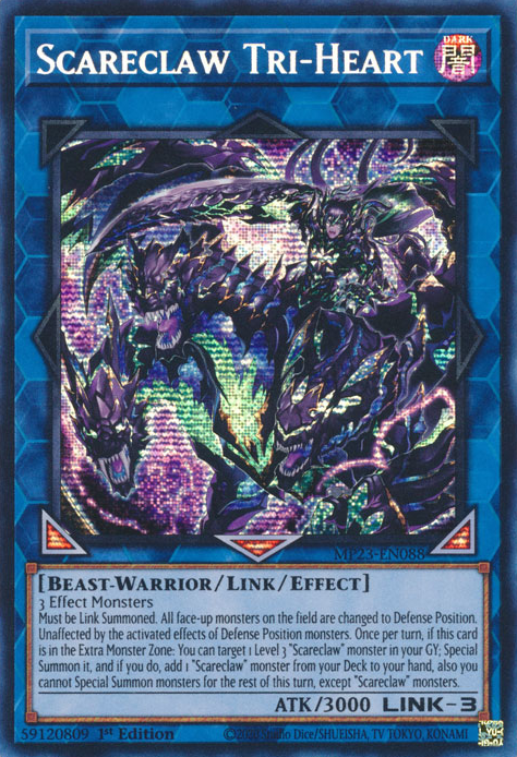 Scareclaw Tri-Heart [MP23-EN088] Prismatic Secret Rare | Pegasus Games WI