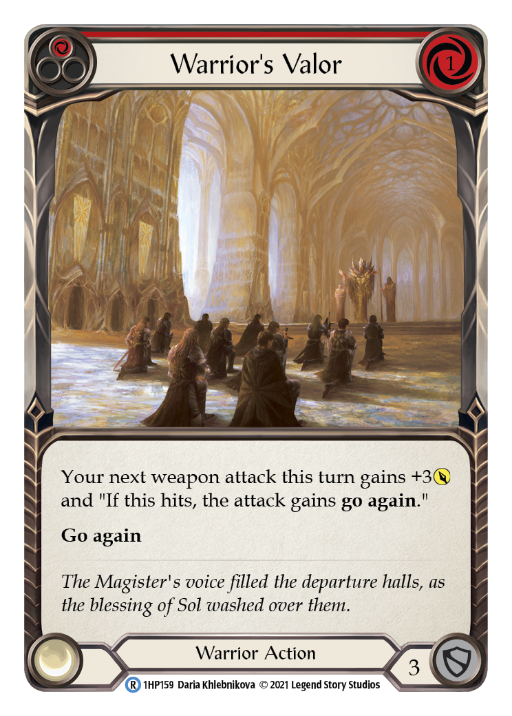 Warrior's Valor (Red) [1HP159] | Pegasus Games WI