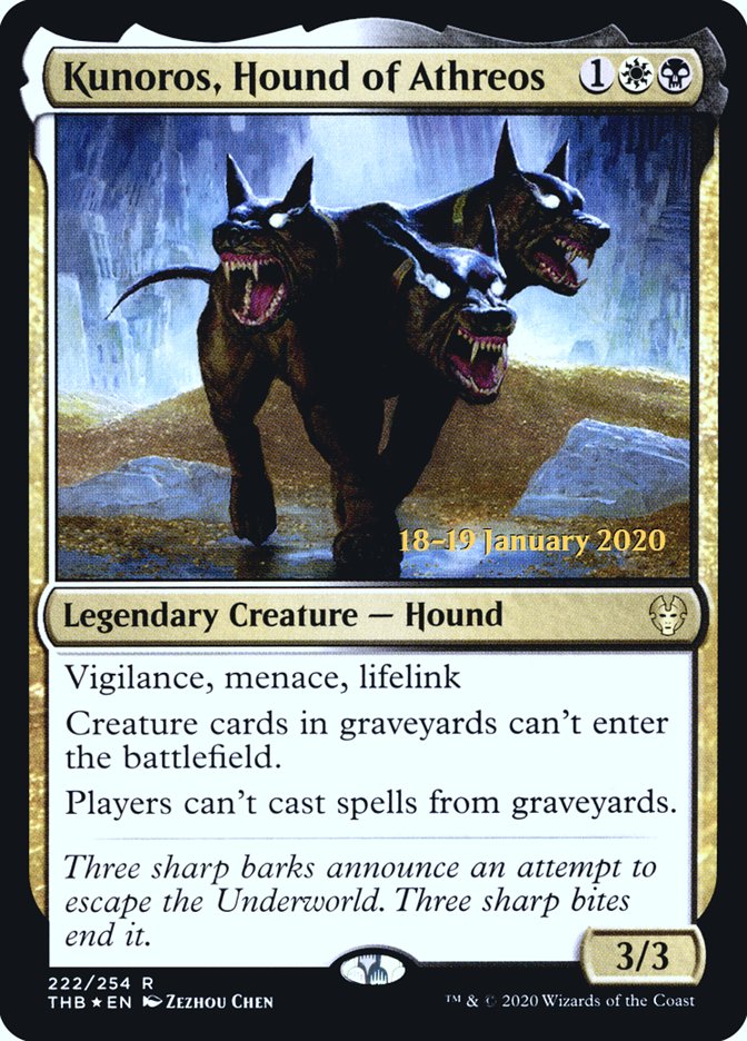 Kunoros, Hound of Athreos [Theros Beyond Death Prerelease Promos] | Pegasus Games WI