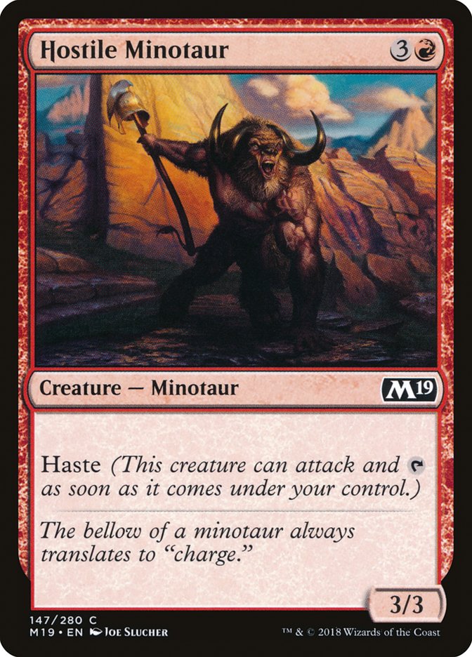 Hostile Minotaur [Core Set 2019] | Pegasus Games WI