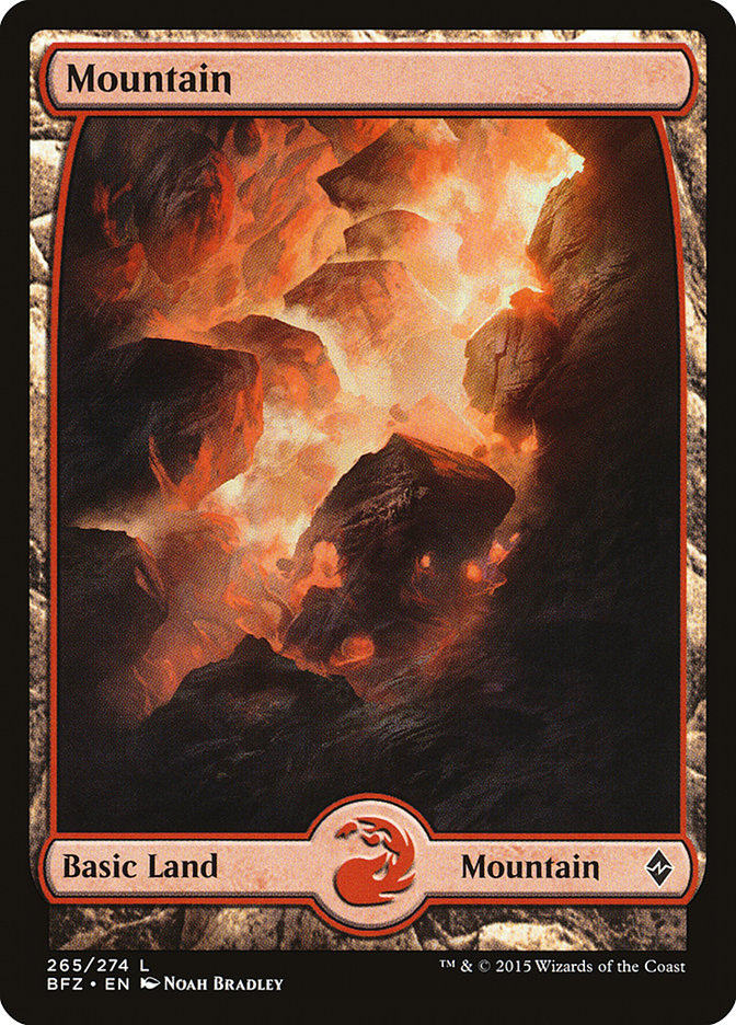 Mountain (265) (Full Art) [Battle for Zendikar] | Pegasus Games WI