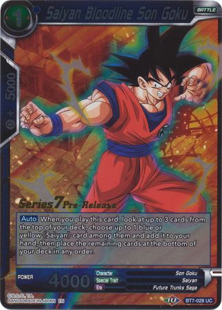 Saiyan Bloodline Son Goku (Assault of the Saiyans) [BT7-028_PR] | Pegasus Games WI