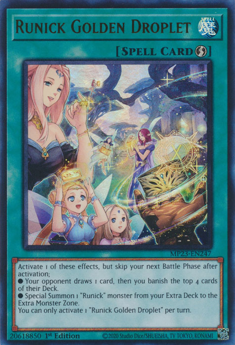 Runick Golden Droplet [MP23-EN247] Ultra Rare | Pegasus Games WI