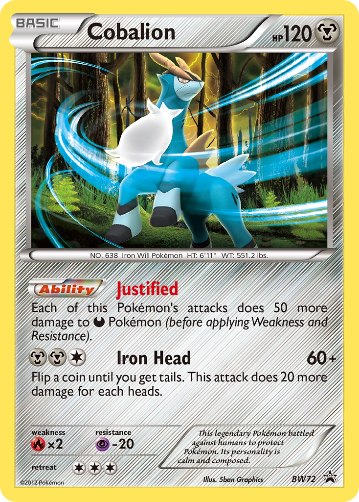 Cobalion (BW72) [Black & White: Black Star Promos] | Pegasus Games WI