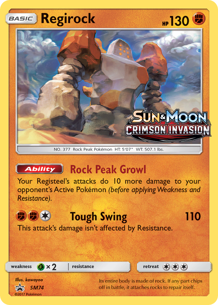 Regirock (SM74) [Sun & Moon: Black Star Promos] | Pegasus Games WI