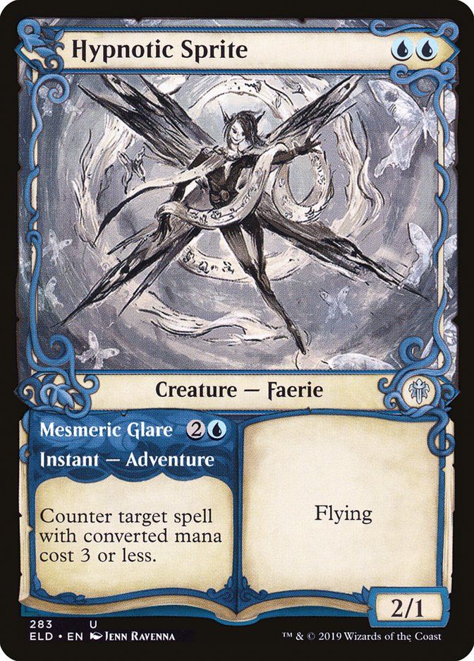 Hypnotic Sprite // Mesmeric Glare (Showcase) [Throne of Eldraine] | Pegasus Games WI