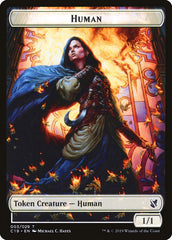 Pegasus // Human Double-Sided Token [Commander 2019 Tokens] | Pegasus Games WI