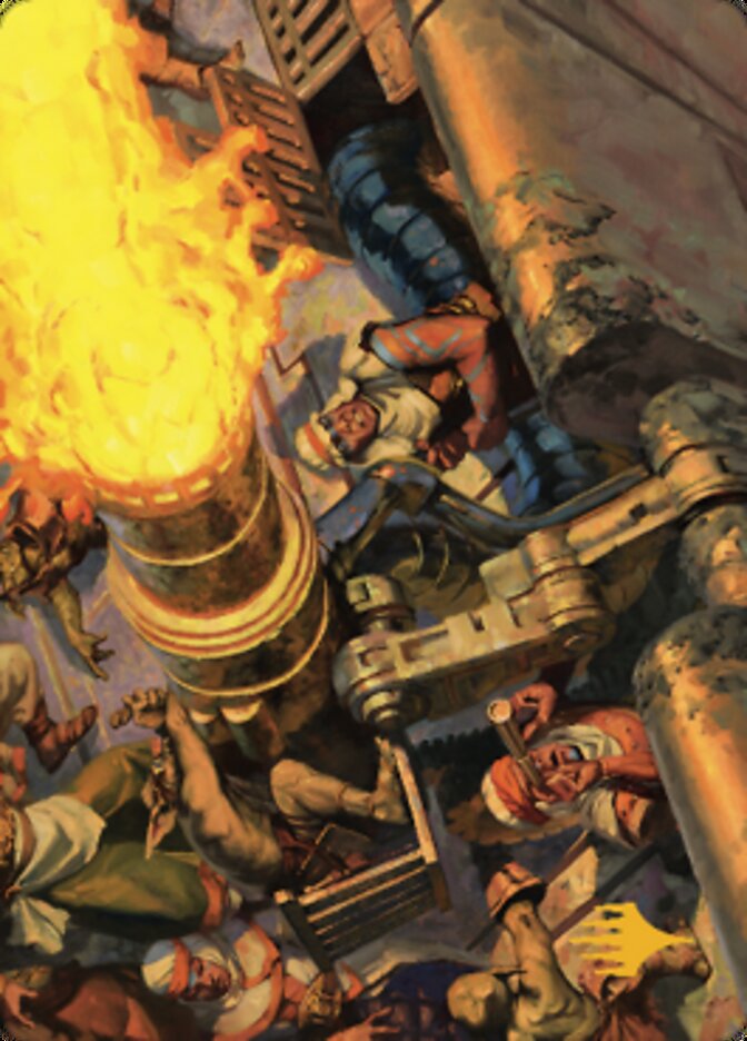 Mana Cannons Art Card (Gold-Stamped Signature) [Dominaria United Art Series] | Pegasus Games WI