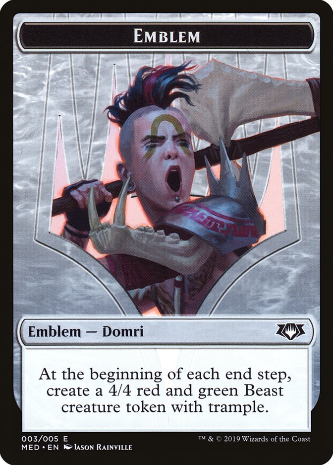 Domri, Chaos Bringer Emblem [Mythic Edition Tokens] | Pegasus Games WI