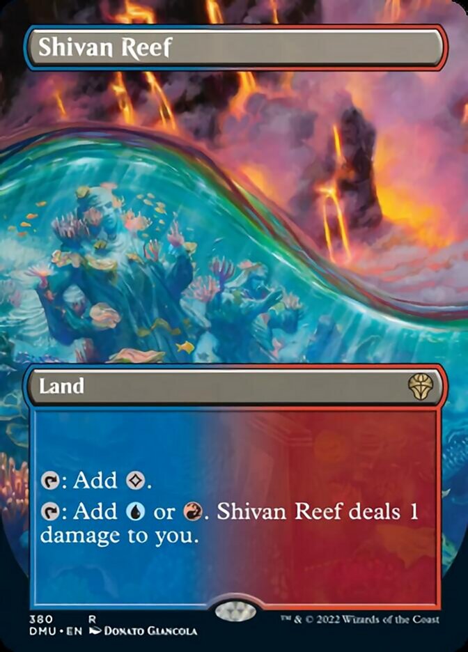 Shivan Reef (Borderless Alternate Art) [Dominaria United] | Pegasus Games WI