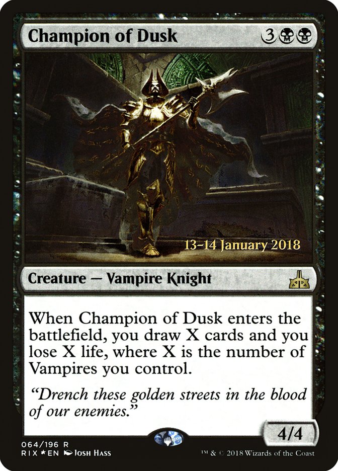 Champion of Dusk [Rivals of Ixalan Prerelease Promos] | Pegasus Games WI