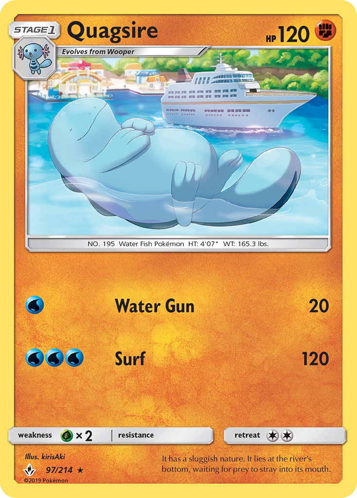 Quagsire (97/214) [Sun & Moon: Unbroken Bonds] | Pegasus Games WI