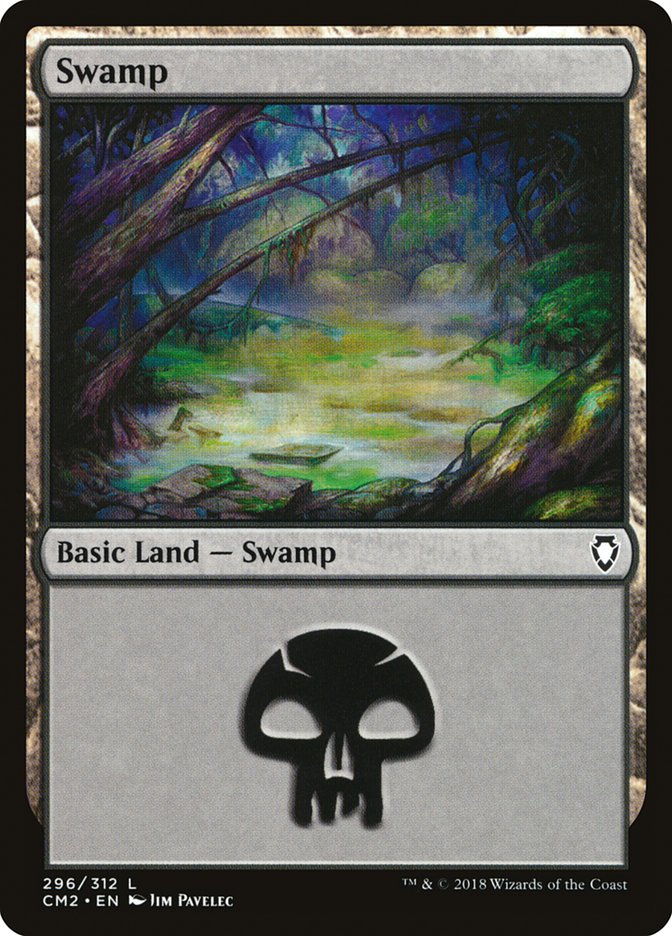 Swamp (296) [Commander Anthology Volume II] | Pegasus Games WI