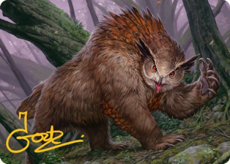 Owlbear Art Card (Gold-Stamped Signature) [Dungeons & Dragons: Adventures in the Forgotten Realms Art Series] | Pegasus Games WI