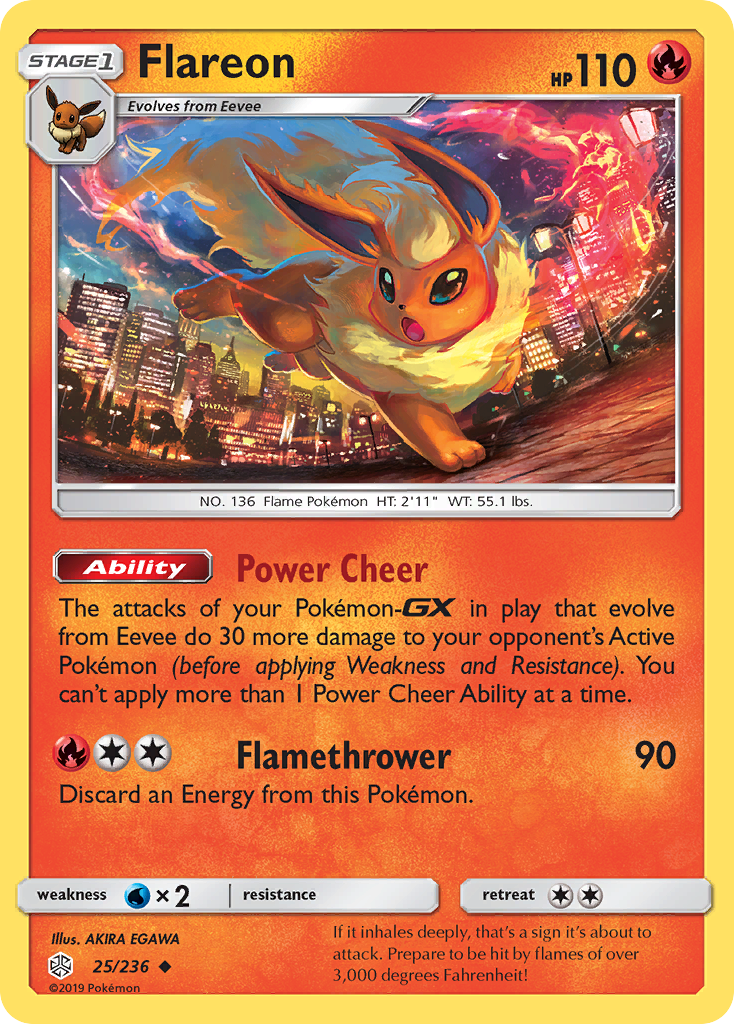 Flareon (25/236) [Sun & Moon: Cosmic Eclipse] | Pegasus Games WI