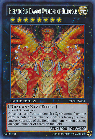 Hieratic Sun Dragon Overlord of Heliopolis [CT09-EN004] Secret Rare | Pegasus Games WI
