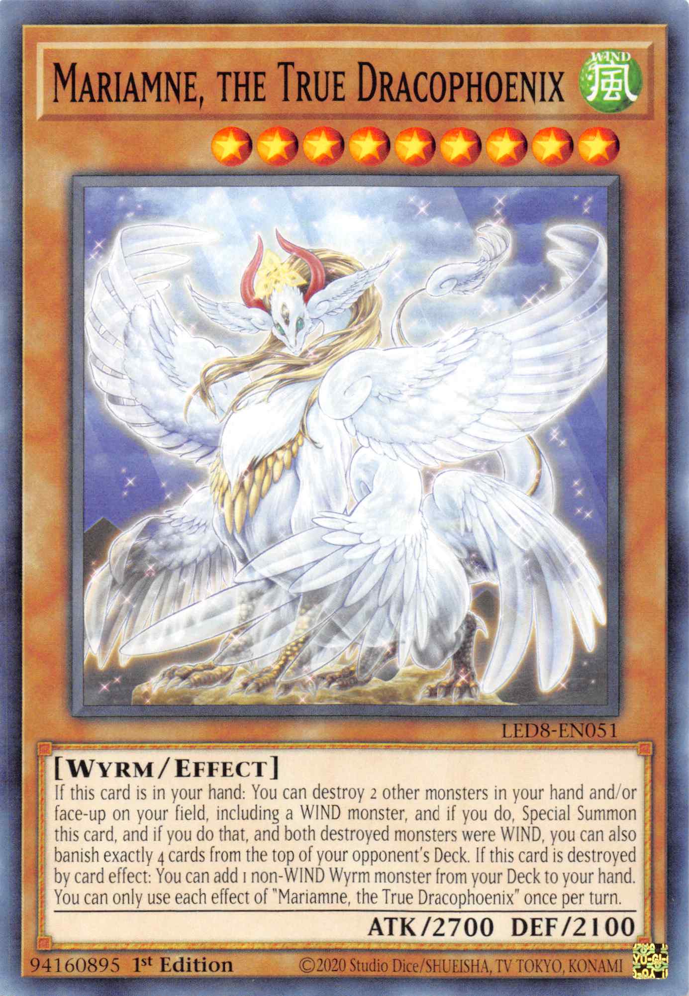 Mariamne, the True Dracophoenix [LED8-EN051] Common | Pegasus Games WI