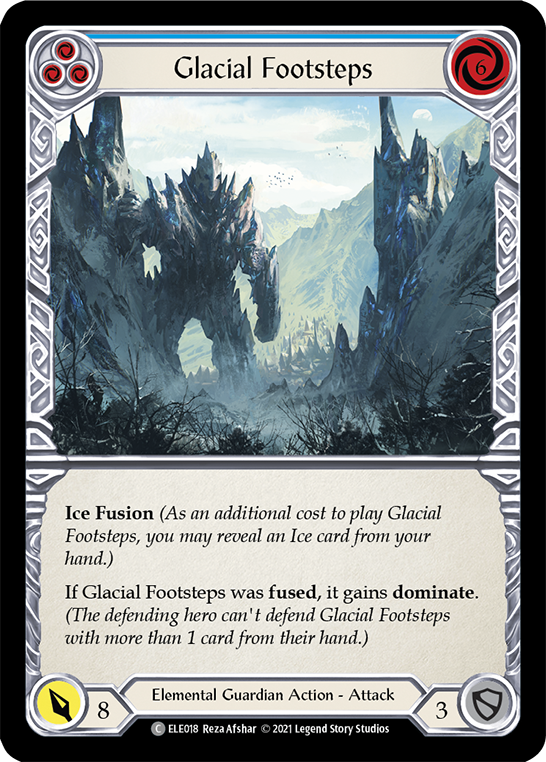 Glacial Footsteps (Blue) [ELE018] (Tales of Aria)  1st Edition Rainbow Foil | Pegasus Games WI