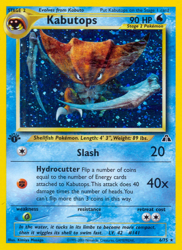 Kabutops (6/75) [Neo Discovery 1st Edition] | Pegasus Games WI