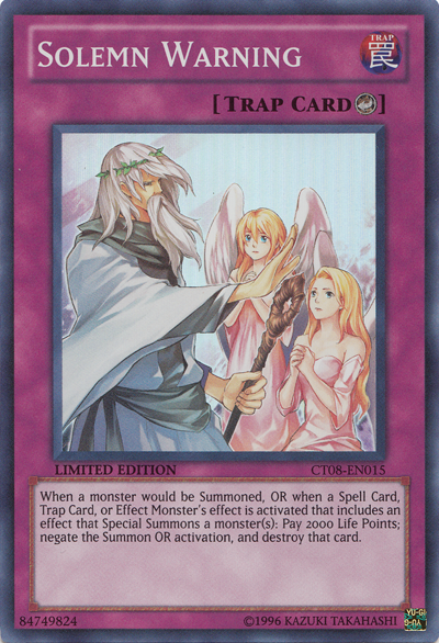 Solemn Warning [CT08-EN015] Super Rare | Pegasus Games WI