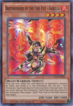 Brotherhood of the Fire Fist - Gorilla [CT11-EN003] Super Rare | Pegasus Games WI