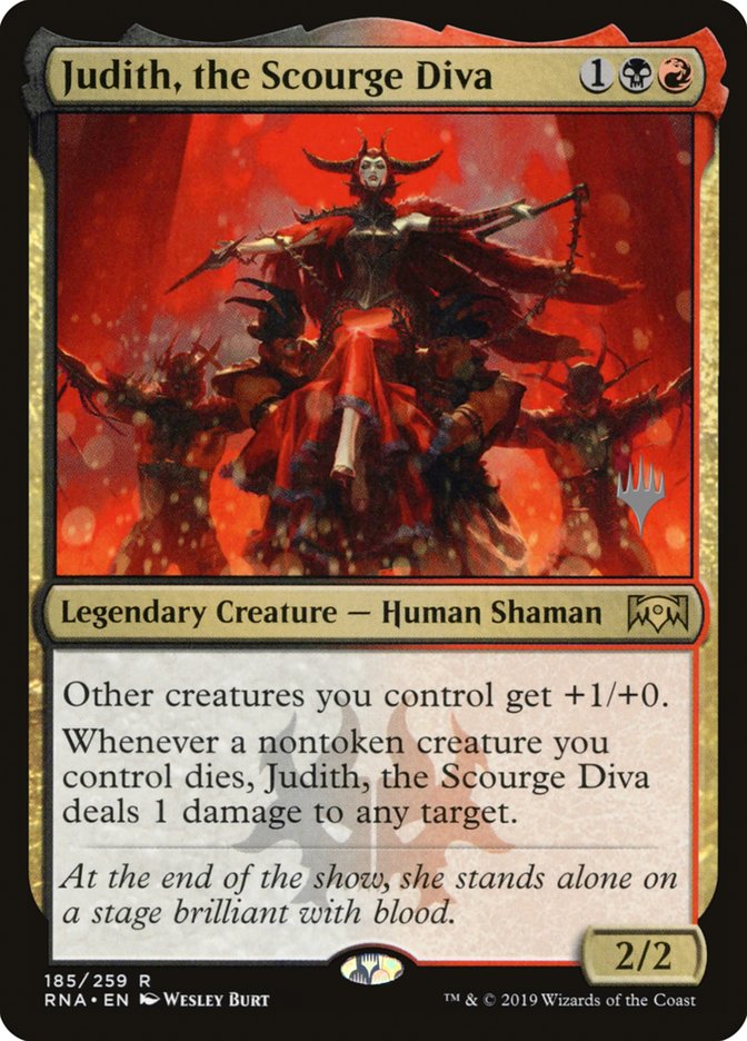 Judith, the Scourge Diva (Promo Pack) [Ravnica Allegiance Promos] | Pegasus Games WI