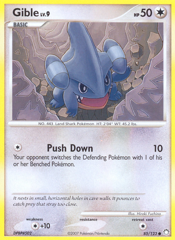 Gible (85/123) [Diamond & Pearl: Mysterious Treasures] | Pegasus Games WI