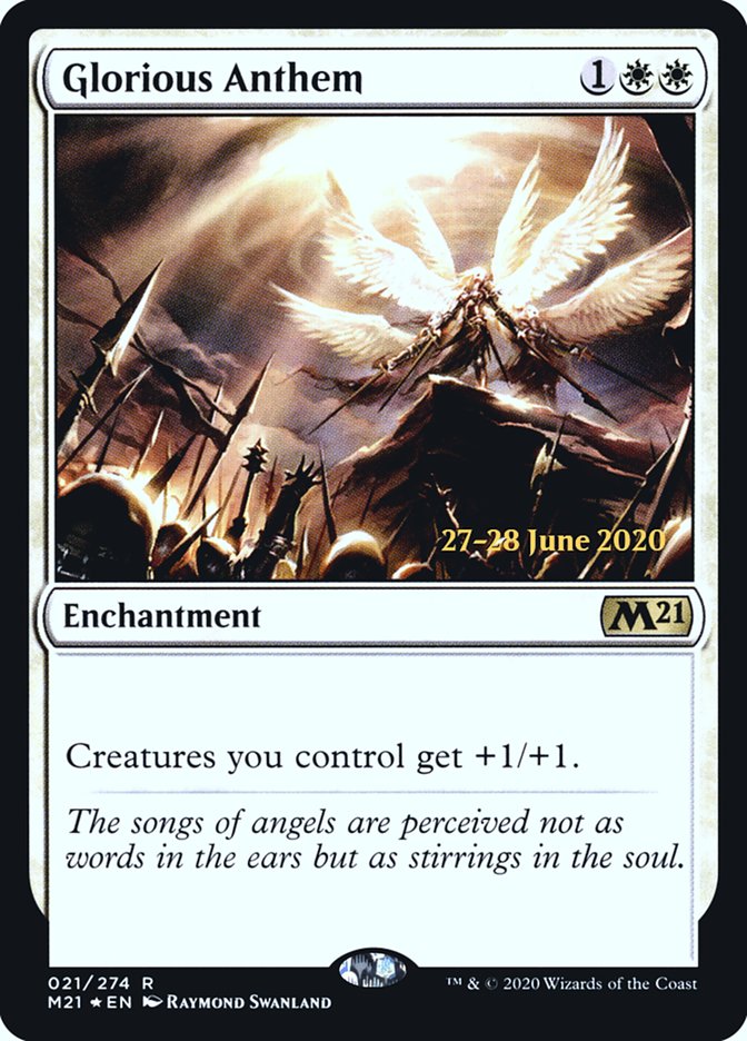 Glorious Anthem [Core Set 2021 Prerelease Promos] | Pegasus Games WI