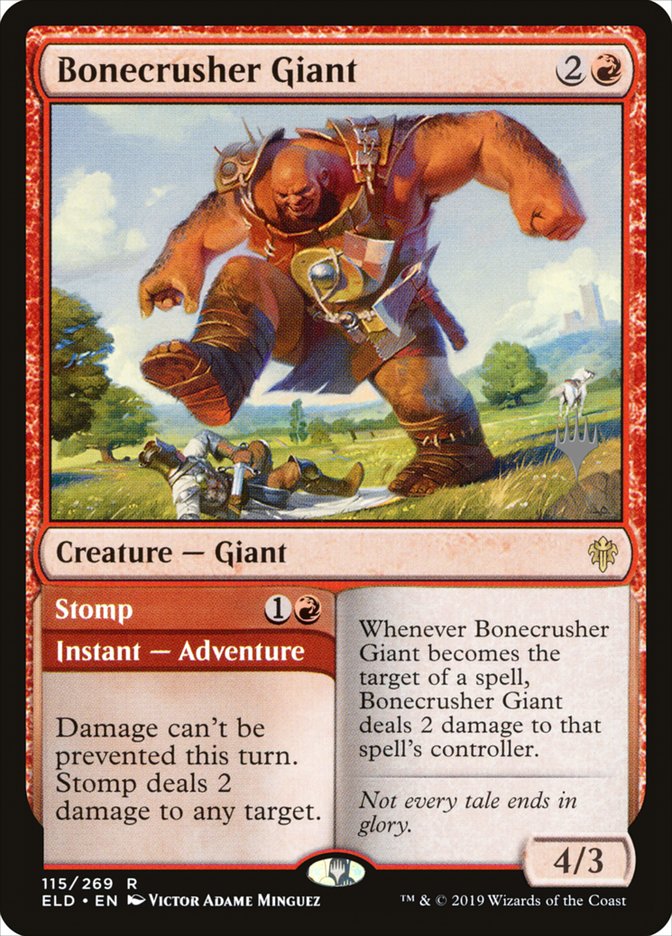 Bonecrusher Giant // Stomp (Promo Pack) [Throne of Eldraine Promos] | Pegasus Games WI