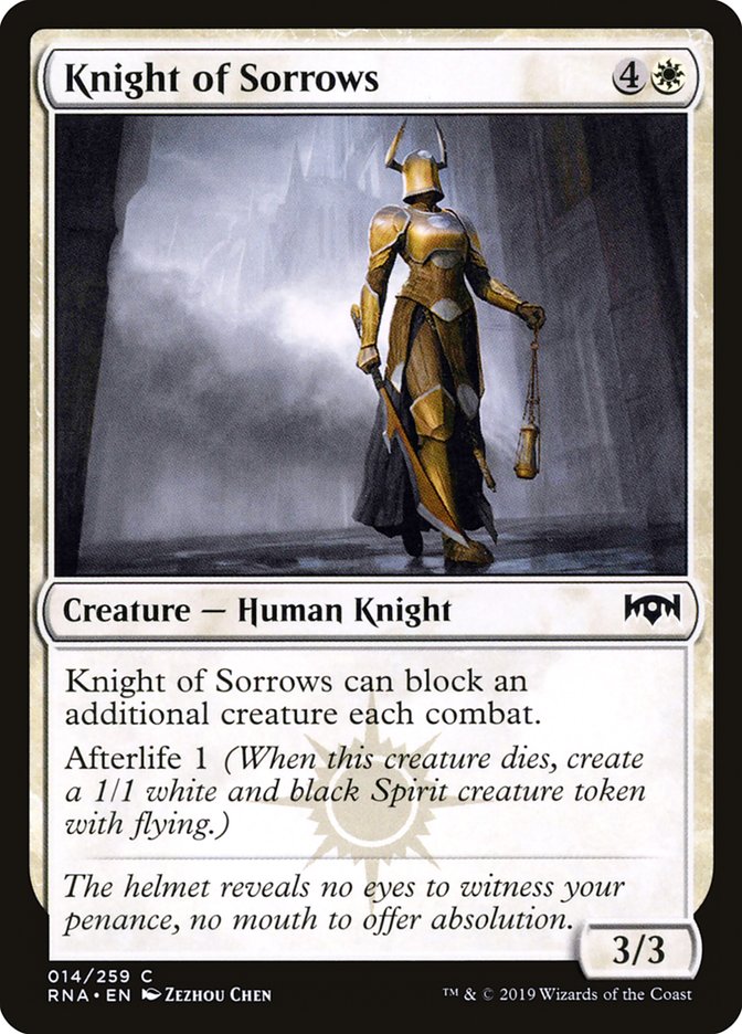 Knight of Sorrows [Ravnica Allegiance] | Pegasus Games WI