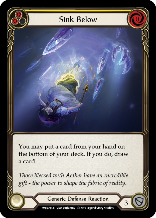 Sink Below (Yellow) [WTR216-C] Alpha Print Rainbow Foil | Pegasus Games WI