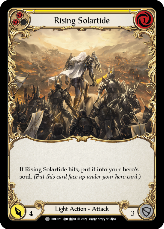 Rising Solartide (Yellow) [BOL026] (Monarch Boltyn Blitz Deck) | Pegasus Games WI