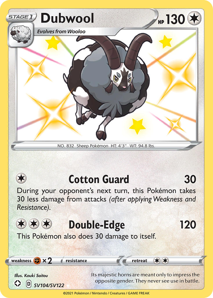 Dubwool (SV104/SV122) [Sword & Shield: Shining Fates] | Pegasus Games WI