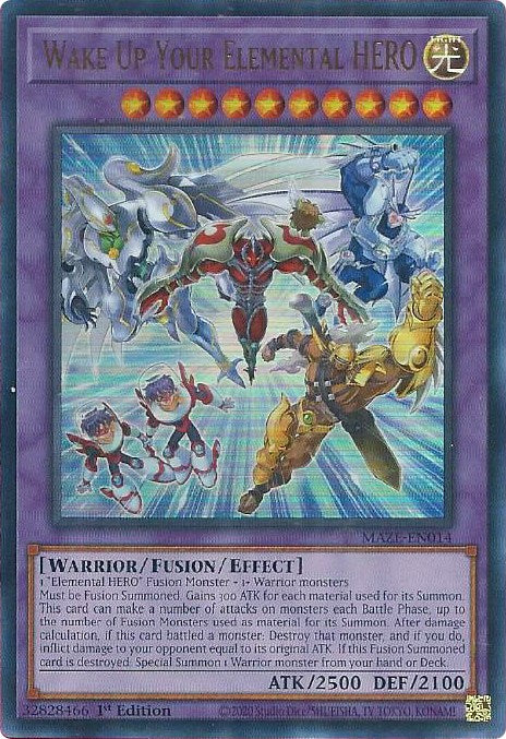 Wake Up Your Elemental HERO [MAZE-EN014] Ultra Rare | Pegasus Games WI