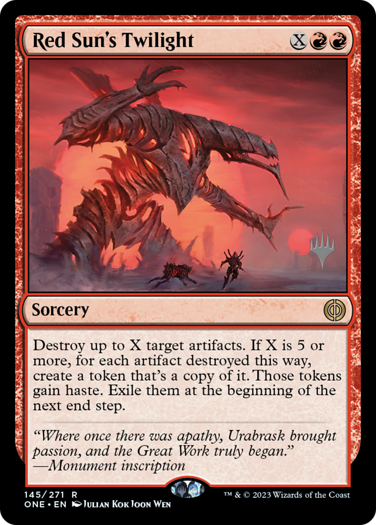 Red Sun's Twilight (Promo Pack) [Phyrexia: All Will Be One Promos] | Pegasus Games WI